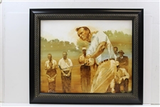 Original Arnold Palmer Oil Painting 'Follow Through' by Artist Robert Fletcher with Original Sketch