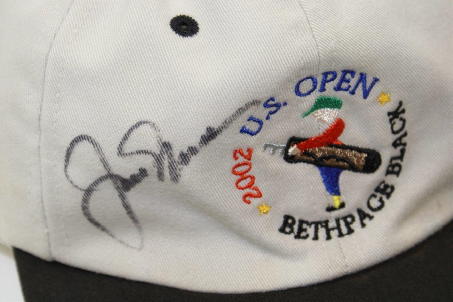 Jack Nicklaus Signed 2002 US Open at Bethpage Black Hat JSA ALOA