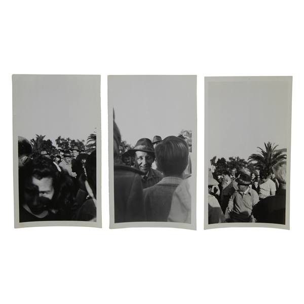 Three (3) Circa 1950s Bing Crosby Original Photos from California Golf Tournament