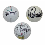 Bernhard Langer, Lee Trevino & Jeff Maggert Signed Masters Logo Golf Balls JSA ALOA