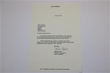 Jack Nicklaus Signed The Old Course St. Andrews Clourse Guide & Stroke Saver with Letter JSA ALOA