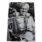 Jack Nicklaus Signed PGA Trophy B&W Photo with Letter JSA ALOA