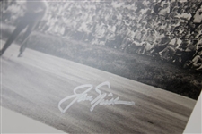 Jack Nicklaus Twice-Signed 1965 Masters Friday Rd 16th Green Putt B&W Photo with Letter JSA ALOA