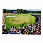 Jack Nicklaus Signed 1986 Masters Final Rd 18th Green Celebration Photo with Letter JSA ALOA