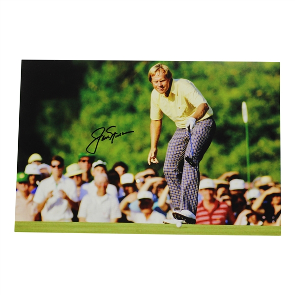 Jack Nicklaus Signed 1986 Masters "Putter Aloft" Photo with Letter JSA ALOA