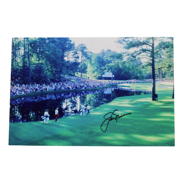Jack Nicklaus Signed 1986 Masters "Walk to the 16th Green" Photo with Letter JSA ALOA