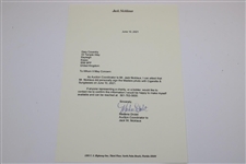 Jack Nicklaus Signed Masters Cigarette & Sunglasses Photo with Letter JSA ALOA
