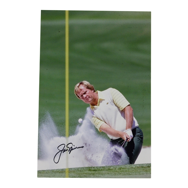 Jack Nicklaus Signed 1986 Masters Bunker Shot Photo with Letter JSA ALOA