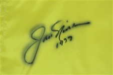 Jack Nicklaus Signed 106th OPEN Turnberry Replica Yellow Flag '1977' Date with Letter JSA ALOA