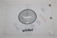 Champions Singh, Furyk, Horschel, Haas & Snedeker Signed Embroidered FedEx Cup Flag JSA ALOA