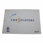 Si Woo Kim Signed 2017 The Players Championship Embroidered Flag JSA ALOA