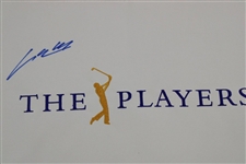 Si Woo Kim Signed 2017 The Players Championship Embroidered Flag JSA ALOA
