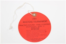 Signed 1984 Masters Tournament Wednesday Ticket #01728 - Par 3 Contest JSA ALOA
