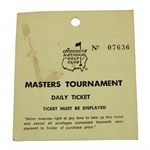 Circa 1970s Masters Tournament Extra Day Square Ticket #07636