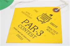 1980 & 1982 Masters Tournament Wednesday Tickets #05941 & 09039 - Par 3 Contest