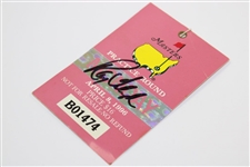 Ray Floyd Signed 1996 Masters Ticket with Five Practice Round Tickets & 1990 Parking Sticker JSA ALOA 