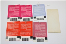 Ray Floyd Signed 1996 Masters Ticket with Five Practice Round Tickets & 1990 Parking Sticker JSA ALOA 