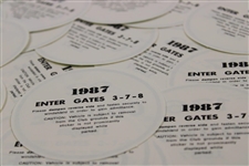 Seventy-Nine (79) Puported 1987 Augusta National Masters Windshield Parking Stickers