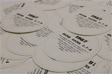 Seventy-Nine (79) Puported 1987 Augusta National Masters Windshield Parking Stickers