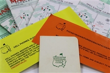 Masters Spectator Guides, Bag Check Cards, Used Scorecard, & Practice Round Application Cards