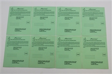 Masters Spectator Guides, Bag Check Cards, Used Scorecard, & Practice Round Application Cards