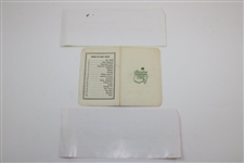 Masters Spectator Guides, Bag Check Cards, Used Scorecard, & Practice Round Application Cards