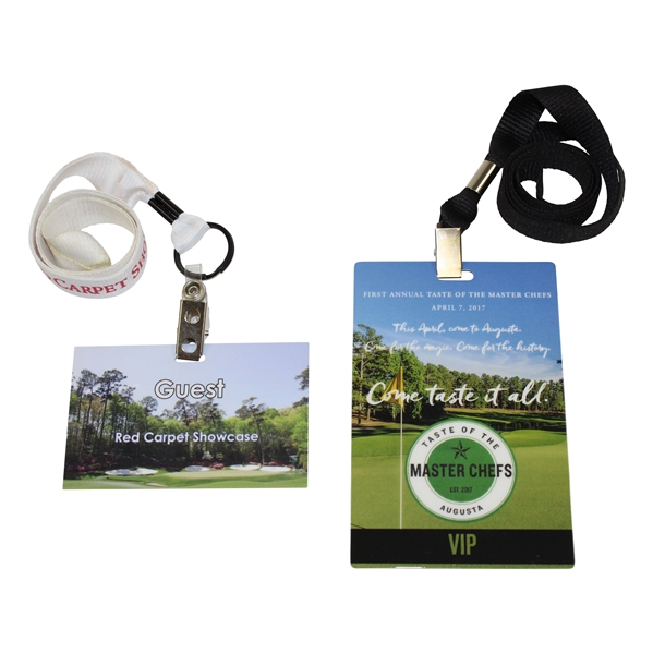 Masters Red Carpet Showcase & Taste of the Masters Chefs Augusta  National Guest & VIP Badges