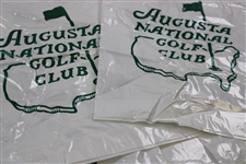 Five (5) Augusta National Golf Club Plastic Bags with Drawstrings