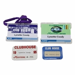 Lynette Coodys 1971, 1995, 2010, & 2019 Masters Clubhouse Badges 