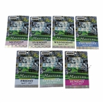 2017 Masters Tournament Monday-Sunday Full Tournament Week Ticket Set - Segio Garcia Winner