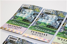 2017 Masters Tournament Monday-Sunday Full Tournament Week Ticket Set - Segio Garcia Winner