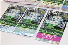 2017 Masters Tournament Monday-Sunday Full Tournament Week Ticket Set - Segio Garcia Winner