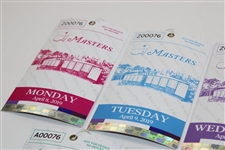 2019 Masters Tournament Monday-Sunday Full Tournament Week Ticket Set - Tiger Woods Winner