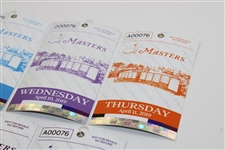 2019 Masters Tournament Monday-Sunday Full Tournament Week Ticket Set - Tiger Woods Winner