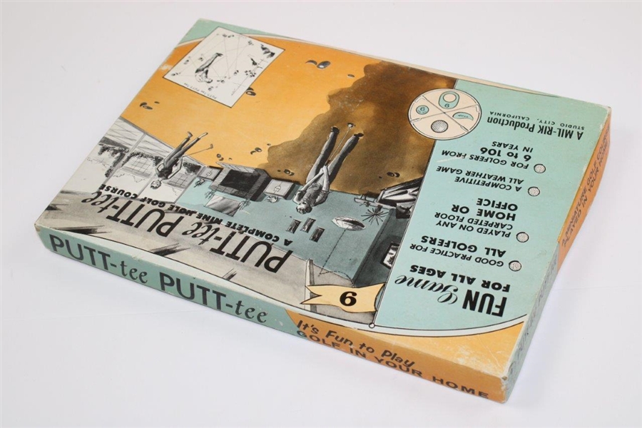 Vintage PUTT-tee PUTT-tee Complete Nine Hole Golf Course Practice Game with Original Box & Contents