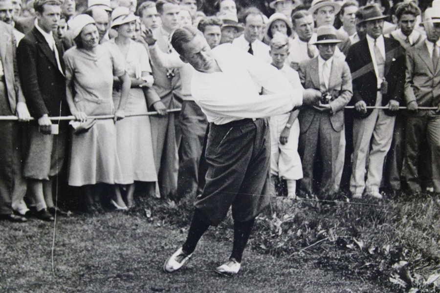 Bobby Jones Tees Off While Tommy Armour Looks On Photo - Framed