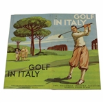 Vintage Vibrant Golf In Italy Golf Course Large Fold Out Advertising/Travel Brochure