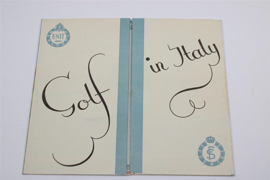 Vintage Vibrant Golf In Italy Golf Course Large Fold Out Advertising/Travel Brochure