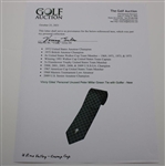 Vinny Giles' Personal Unused Peter Millar Green Tie with Golfer - New