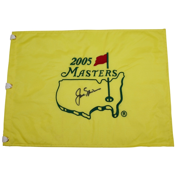 Jack Nicklaus Signed 2005 Masters Embroidered Flag JSA ALOA