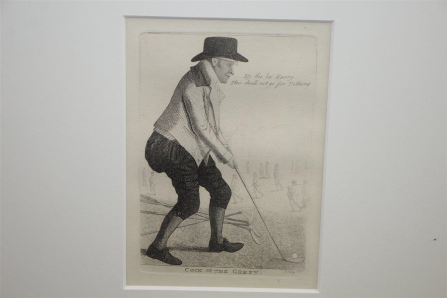 1803 John Kay Original Golf Etching Fantastic “The Cock O’ The Green”