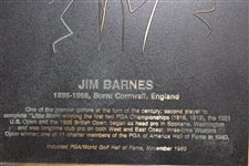 Jim Barnes 1886-1966 PGA World Golf Hall of Fame Inductee Accolades Plaque