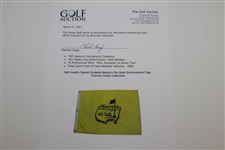 Bob Goalby Signed Undated Masters Par-Aide Embroidered Flag - Charles Coody Collection JSA ALOA