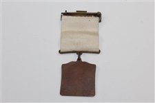 Circa 1930's Peirce School Uninscribed Bronze Medal with Golfer - White Ribbon & Bar Pin Name & 1906 Founding Date