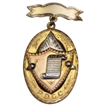 Purely Downs Golf Club (P.D.G.C.) Ornate Gold & Silver Medal with Metal Bar Clasp