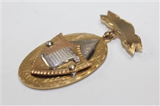 Purely Downs Golf Club (P.D.G.C.) Ornate Gold & Silver Medal with Metal Bar Clasp
