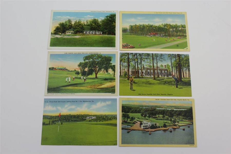 Lot of Twenty (20) Virginia Antique Golf Postcards