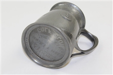 Art Deco Glass Bottom The 19th Hole Hindley Hall Golf Club English Pewter Tankard