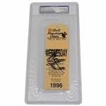 Payne Stewart Signed 1996 Shell Houston Open Ticket PSA DNA Slabbed #83074509