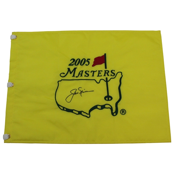 Jack Nicklaus Signed 2005 Masters Embroidered Flag - Final Masters JSA ALOA